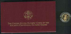 1996W Atlanta Centennial Olympic Games $5.00 GOLD PROOF  