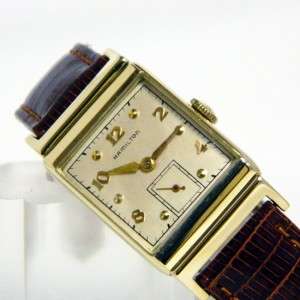 Vintage 14k Yellow Gold Hamilton Wesley B Manual Wind 17 Jewel Watch 