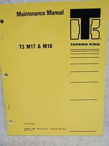 Thermo King T3 M17 M18 Flexible Metro Coach Manual A/C  