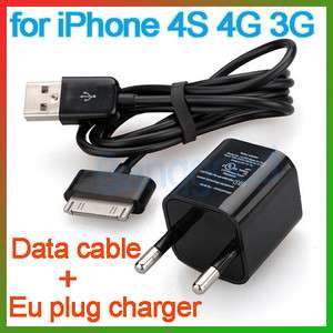   Wall Charger + Data Cable For iPod Touch iPhone 3G 3GS 4 4G 4S  