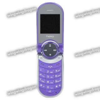   SMALLEST DUAL SIM QUADBAND MINI TIDY FLIP PHONE MP3 PLAYER PURPLE