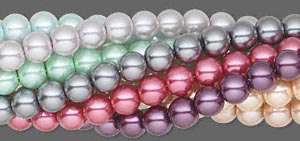 Huge Wholesale Lot of 930 Glass 8mm Round Assorted Mix Pearl Beads~10 