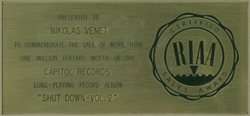BEACH BOYS 1960s RIAA Certified Gold White Matte LP Award Nick Venet 