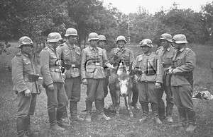  German Large RP  Soldier  Cammo Helmet  Binoculars  Goggles  Donkey 
