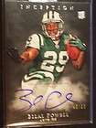 2011 TOPPS FINEST BILAL POWELL RC AUTO REF 2 COLOR PLAYER WORN PATCH 