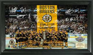 Boston Bruins 2011 NHL Stanley Cup Champions Banner Raising Signature 
