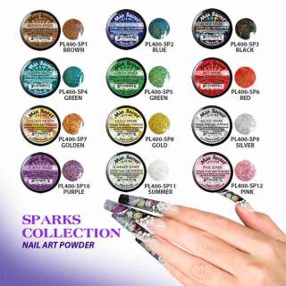 12 SPARKS Collection Colored Acrylic Powder  Mia Secret  