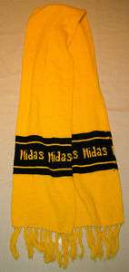 MIDAS knit scarf vintage muffler retro 1970s 60 inch  