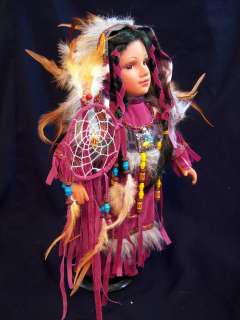 Native American Indian Princess Porcelain Kadeja purple  