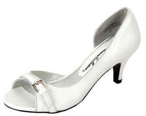   White Women Shoes Size 10 Comfort Mid Heel Buckle Casual Dress Sandals
