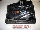 Easton Foundation Low Metal Baseball Cleats Spikes Black Silver New