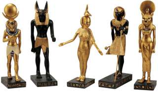 The Gods of Ancient Egypt Sculpture Collection Set of 5 Statues 