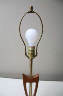 VTG MID CENTURY DANISH MODERN TEAK WOOD 1960s SOFA TABLE LAMP ~EAMES 