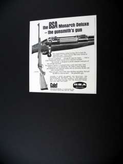 BSA Monarch Deluxe Hunting Rifle Gun 1967 print Ad  
