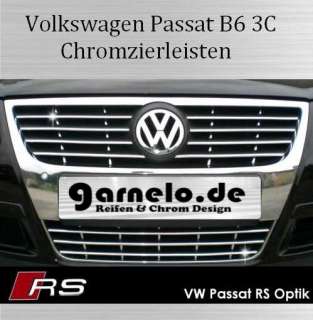VW Passat 3C B6   Chrom Leisten von 3M   Kühlergrill RS  
