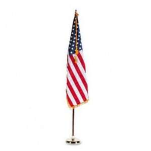 Advantus® Indoor U.S. Flag and Staff Set FLAG,USA,3 X 5,W/STAND (Pack 
