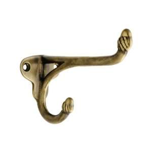  Solid Brass Acorn Coat Hook in Antique By Hand Finish 