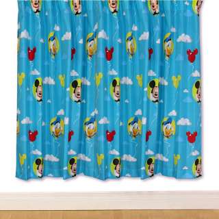 Mickey Mouse Puzzled 66 x 72 Curtains (FREE P+P)  