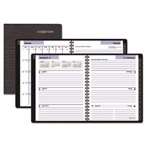  Recycled Executive Weekly/Monthly Planner, Black, 6 7/8 x 