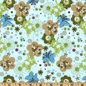   Peaceful Planet Floral Sky Fabric By The Yard Arts, Crafts & Sewing