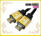 10FT 3M HDMI 1.4v Gold Metal Cable High Speed with Ethernet 3D HDTV 