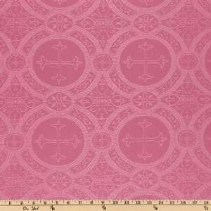  58/60 Wide Clergy Brocade Rose Fabric By The Yard: Arts 
