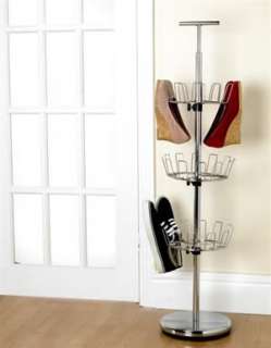 Deluxe Revolving SHOE TOWER RACK STAND Spacesaving Storage for 18 