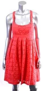 INC International Concepts Coral Eyelet Womens Dresses Sz 4, 6, 12 
