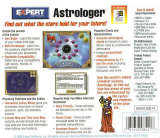 Expert Astrologer PC CD let stars guide through life mysteries program 
