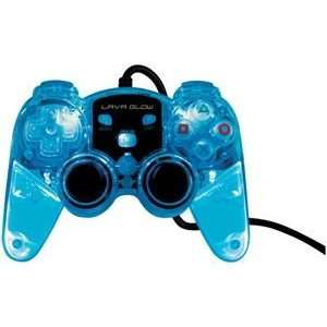 DREAMGEAR DGPS3 1314 PLAYSTATION® 3 LAVA GLOW WIRED CONTROLLER (BLUE)