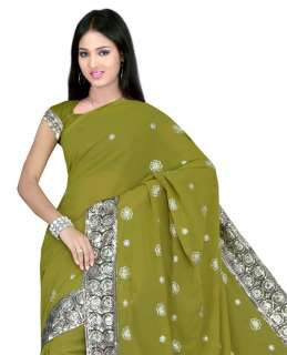 Wedding Chiffon Saree Sari Bellydance Fabric India Home  