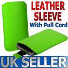 GREEN LEATHER CASE COVER POUCH LG P500 OPTIMUS ONE 1