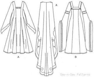 Medieval Dress/Gown/Cape Costume PATTERN Arwen LOTR OOP  