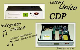 LETTORE CD UNISON RESEARCH UNICO CDP OUT:RCA A VALVOLE  