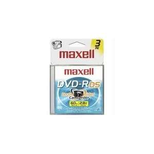  Maxell DVD R CAMDS/3PK 8CM WRITE ONCE DVD R FOR CAMCORDERS 