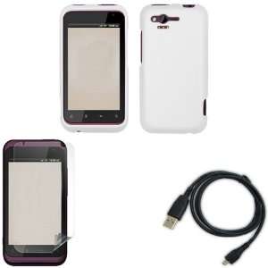  iFase Brand HTC Rhyme ADR6330 Combo Rubber White 