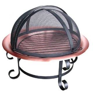 Landmann 28472 Scroll Series 30 Inch Copper Fire Pit with Spark Guard