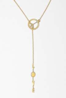 Phoebe Coleman  The Power Of Love And Peace Gold Plated Necklace by 