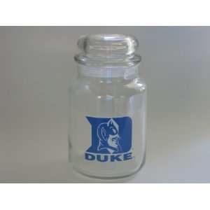  DUKE BLUE DEVILS 25 oz. Team Logo Glass CANDY JAR with Lid 