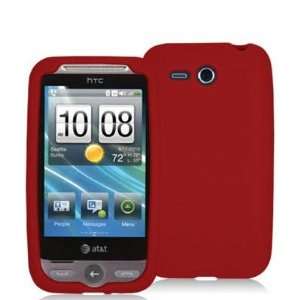 Red Silicone Rubber Gel Soft Skin Case Cover for HTC Freestyle F8181 