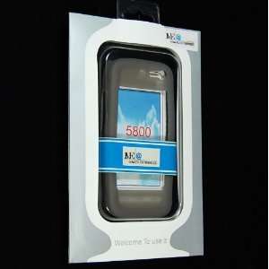   GRAY SILICONE SOFT case cover for Nokia Xpress Music 5800 Electronics