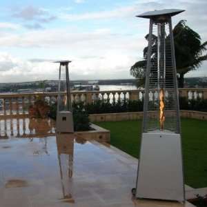  Glass Tower Commercial Patio Heater in Stainless Steel 