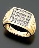Macys   Mens 14k Gold Ring Diamond 1 ct. t.w. customer reviews 