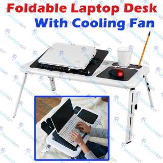 Portable Laptop Table Pad Cooling Fans Adjustable Legs  