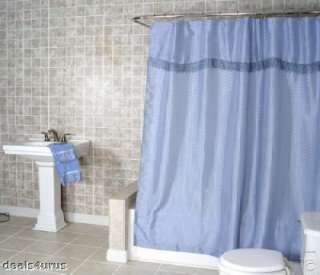 NEW 6 PIECE MACRAME LACE BATH TOWEL SET   BLUE  
