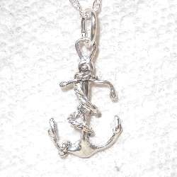 Sterling Silver Med.Anchor on 18 Double Rope Chain  