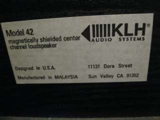 KLH Surround Sound Speaker System  
