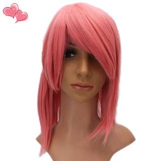 New Fashionable Cosplay Elegant Animated Short Pink Wig  