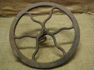 Vintage Cast Iron Wheel Farm Pulley Antique Tools 6225  