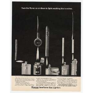  1963 Ronson Varaflame Gas Lighter Lighters Print Ad (5223 